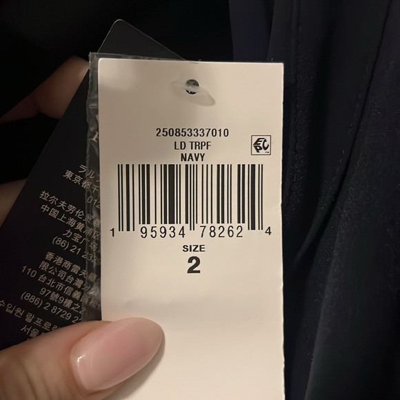 Women's Self-Belt Long-Sleeve Surplice Georgette Midi Dress - Picture 6 of 6